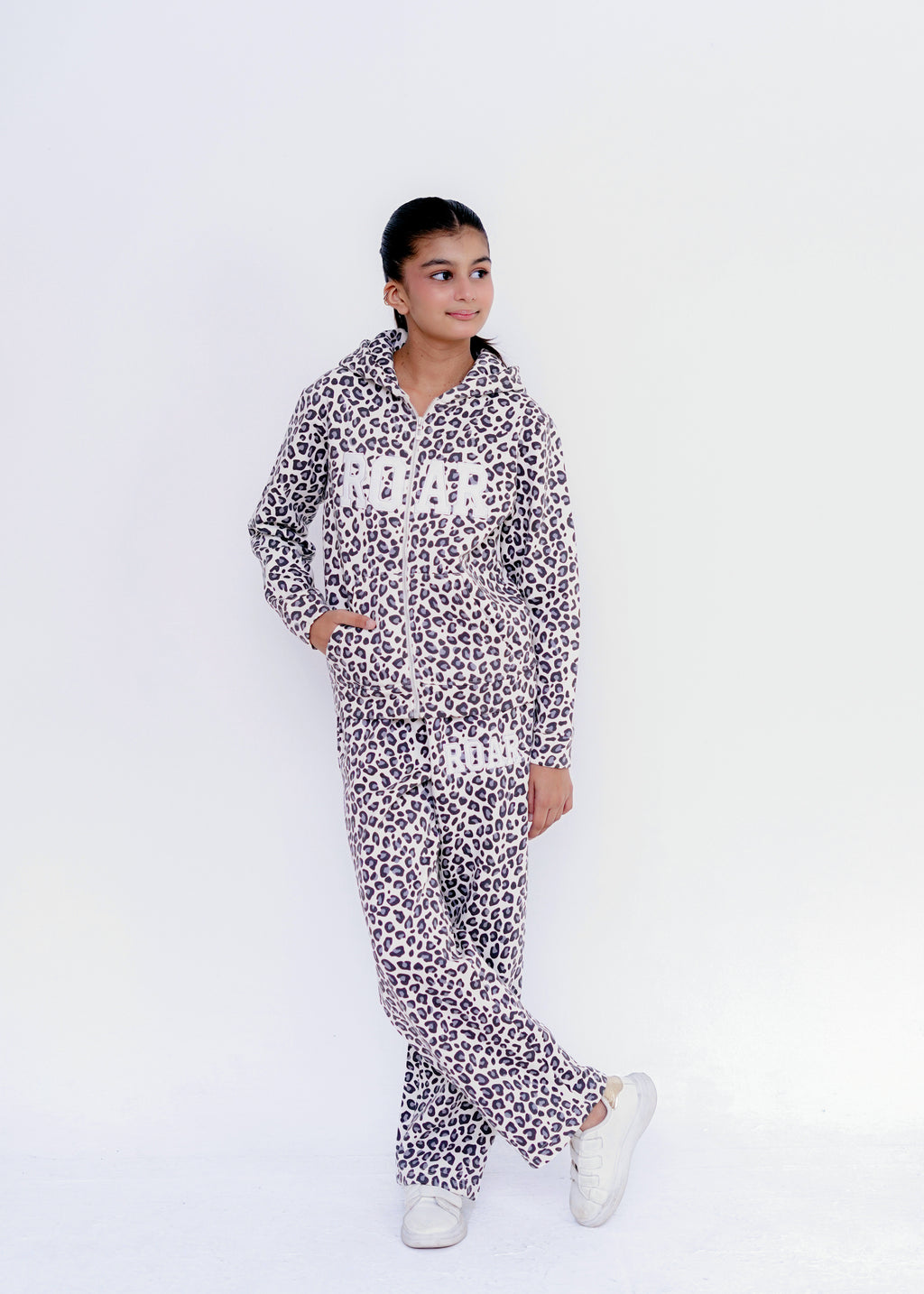 LEOPARD PRINT EMB CO ORD SET