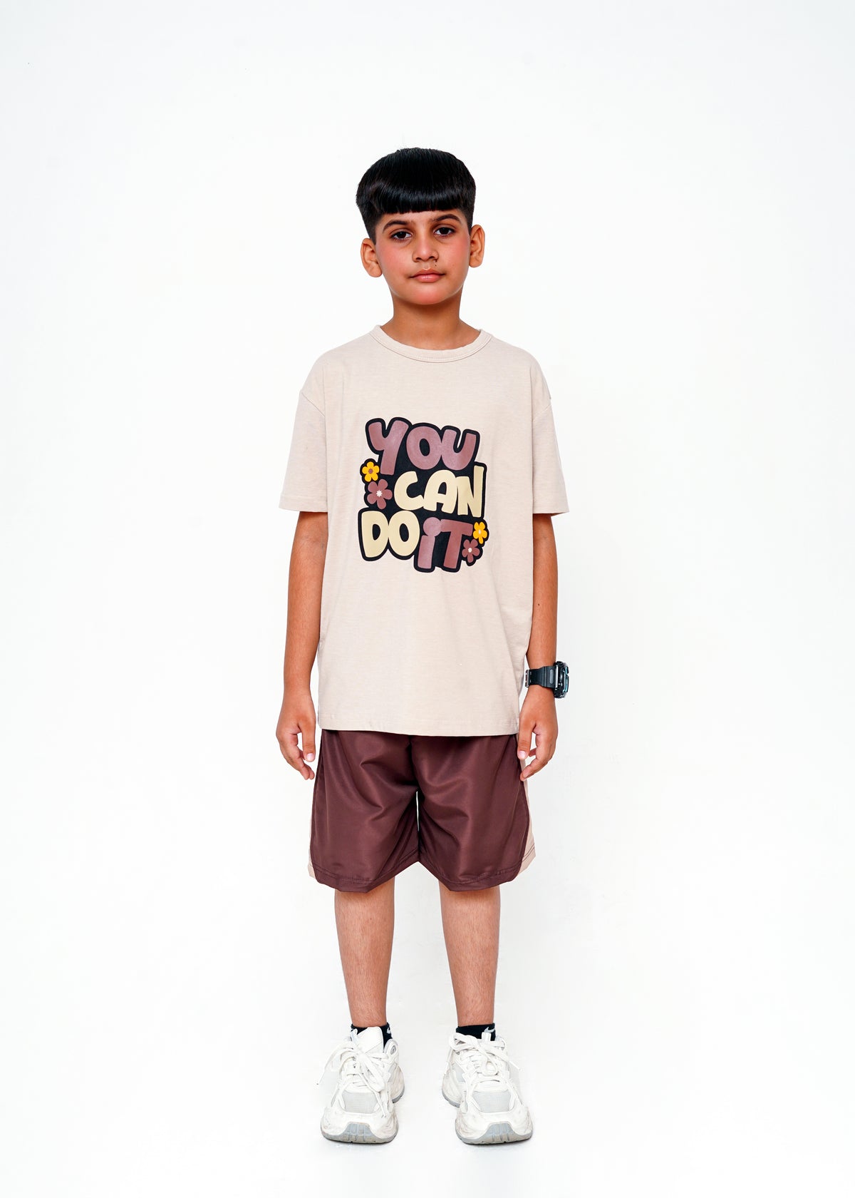 PRINTED TEE AND SHORT SET