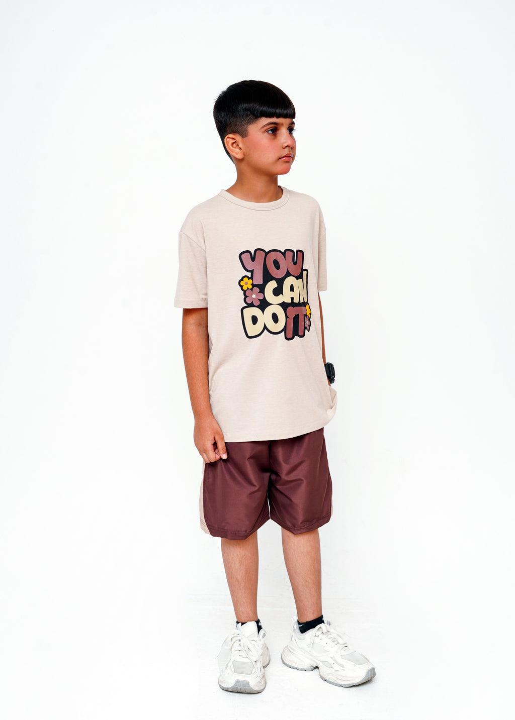 PRINTED TEE AND SHORT SET