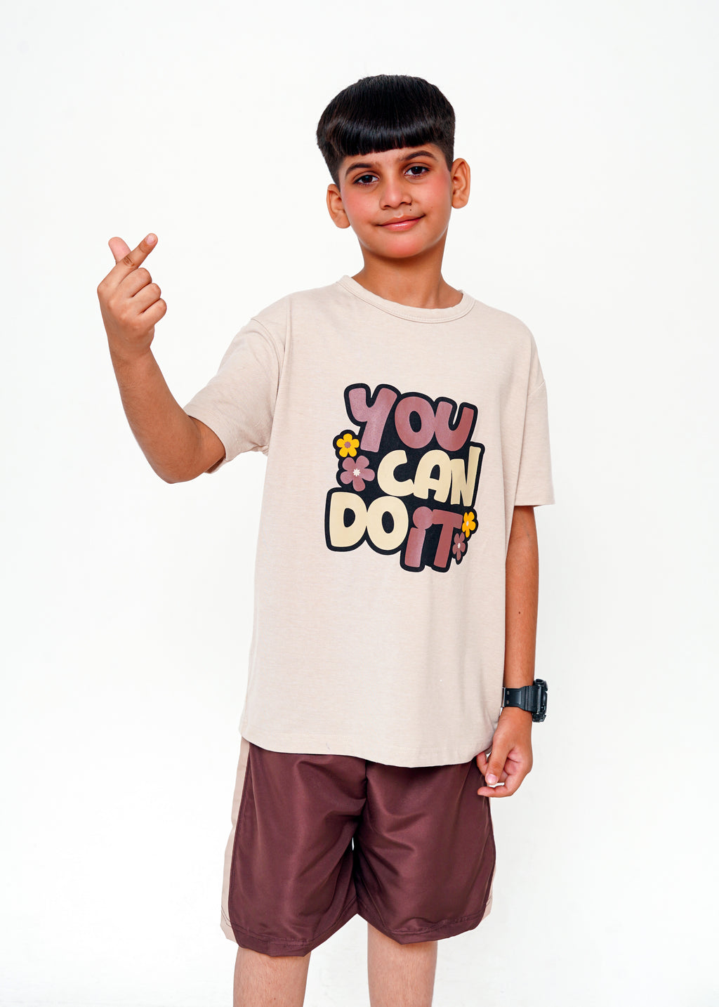 PRINTED TEE AND SHORT SET