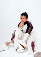 CONTRAST STRIPED EMB TRACKSUIT