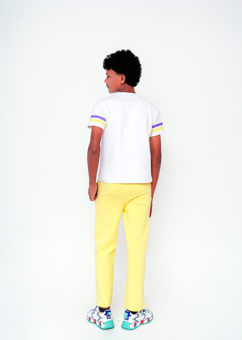 CONTRAST TEE AND TROUSER
