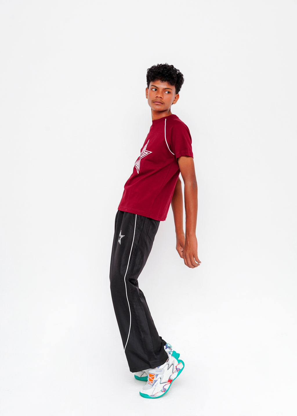 PRINTED TEE AND TROUSER SET