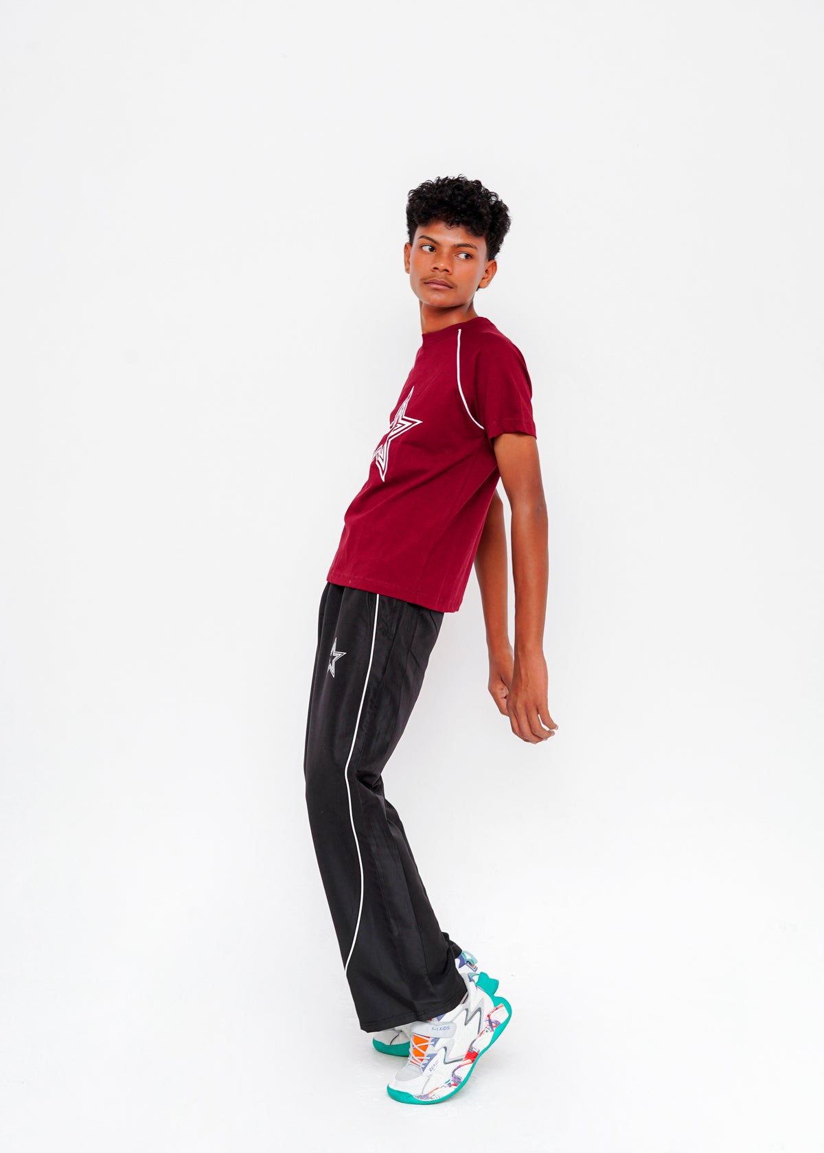 PRINTED TEE AND TROUSER SET