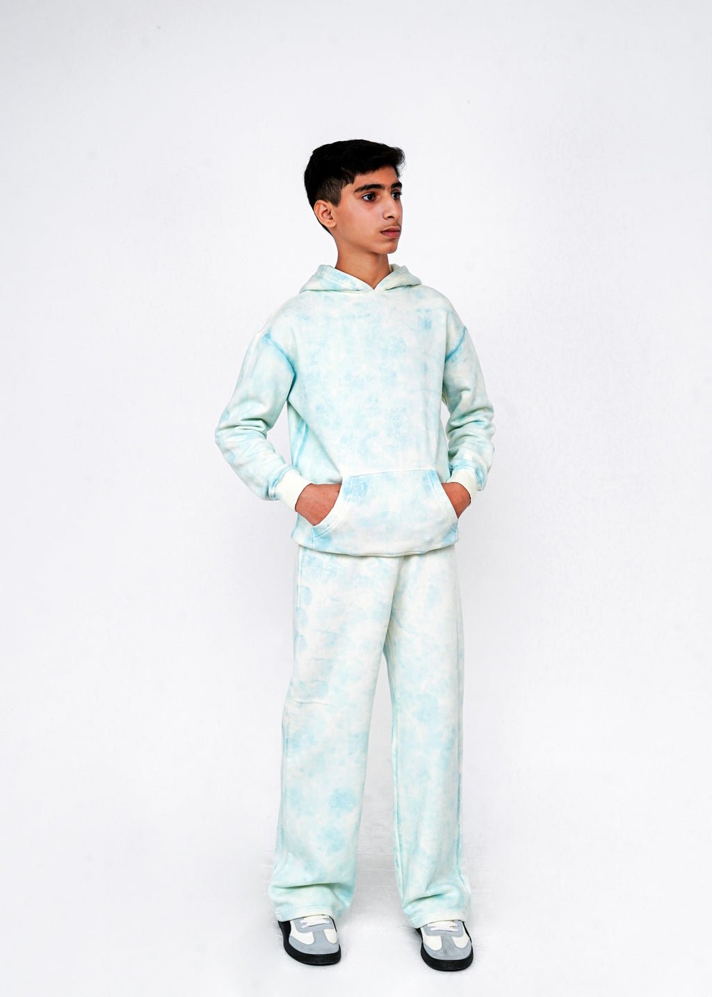 ACID WASH HOODIE AND TROUSER