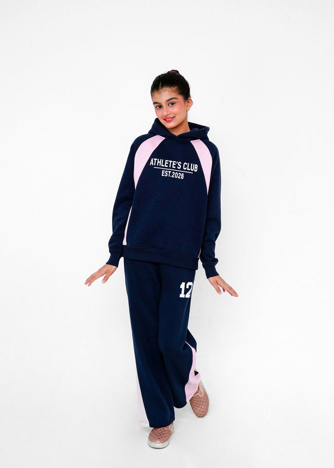 CONTRAST PANNEL HOODIE SUIT Main Image