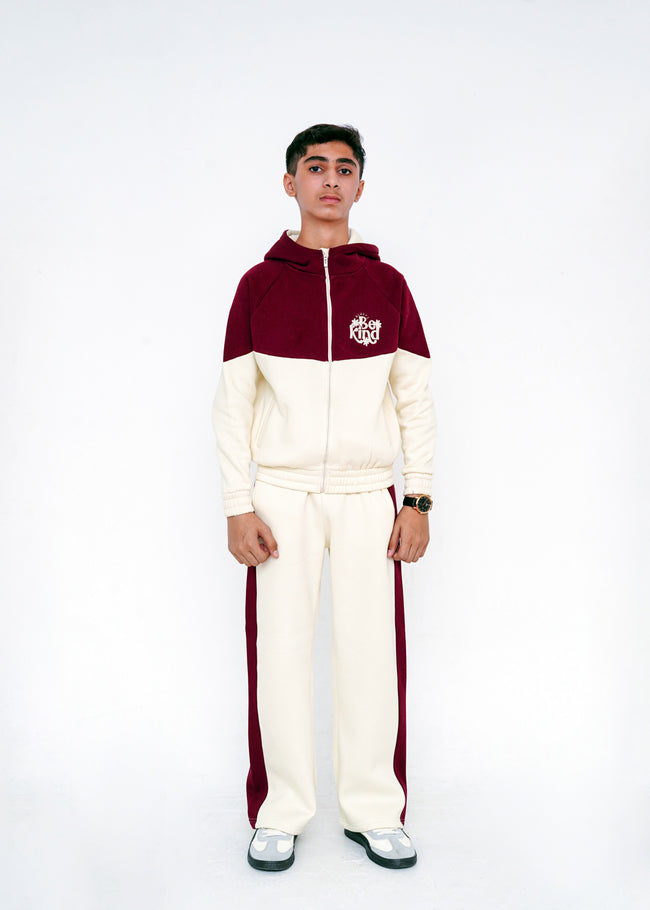 CONTRAST PANNEL HOODIE SUIT Main Image