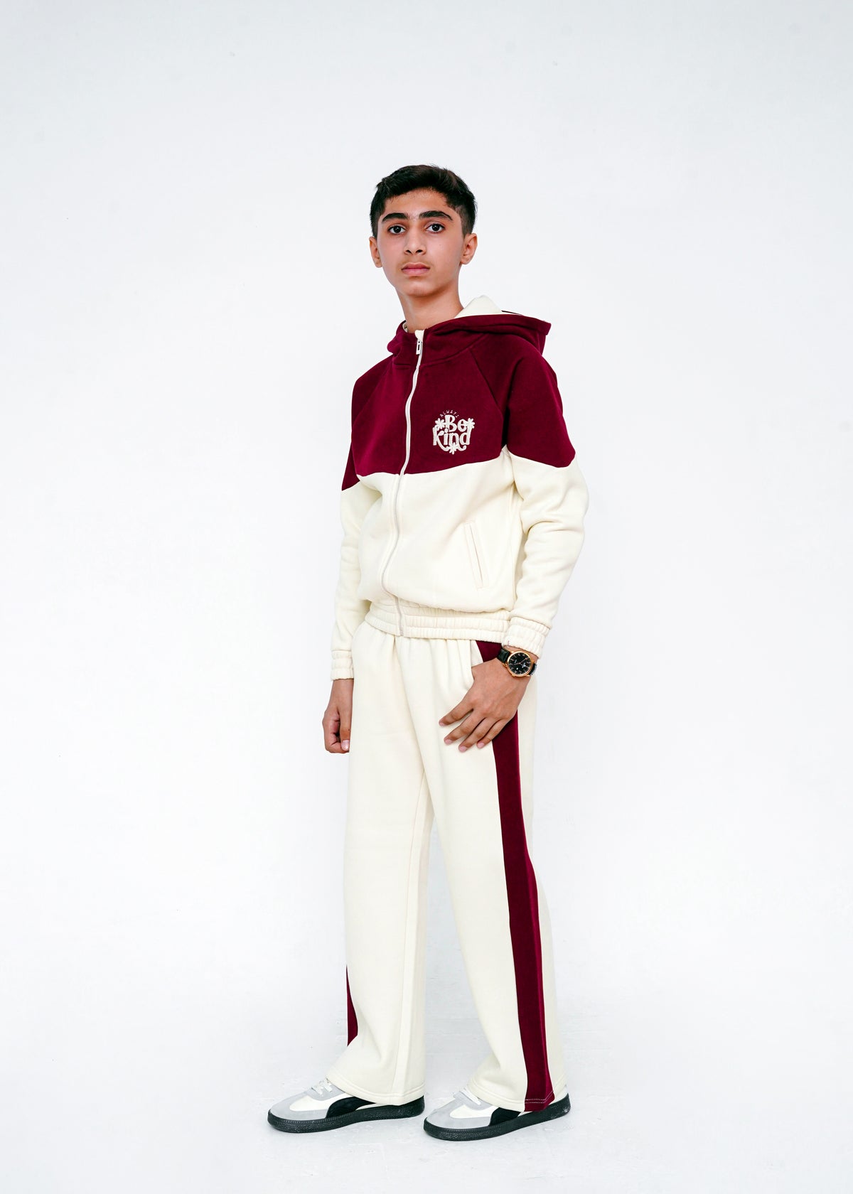 CONTRAST PANNEL HOODIE SUIT