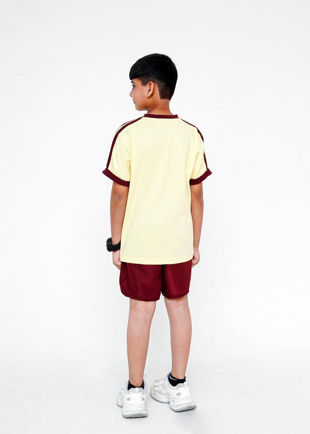 CONTRAST TEE AND SHORTS PAIR