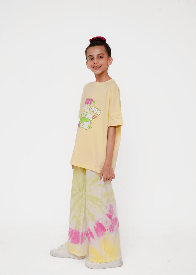 PRINTED TEE WITH DYED WASH TROUSER Main Image