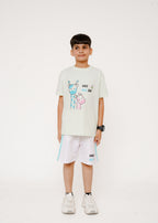 PRINTED TEE AND SHORTS