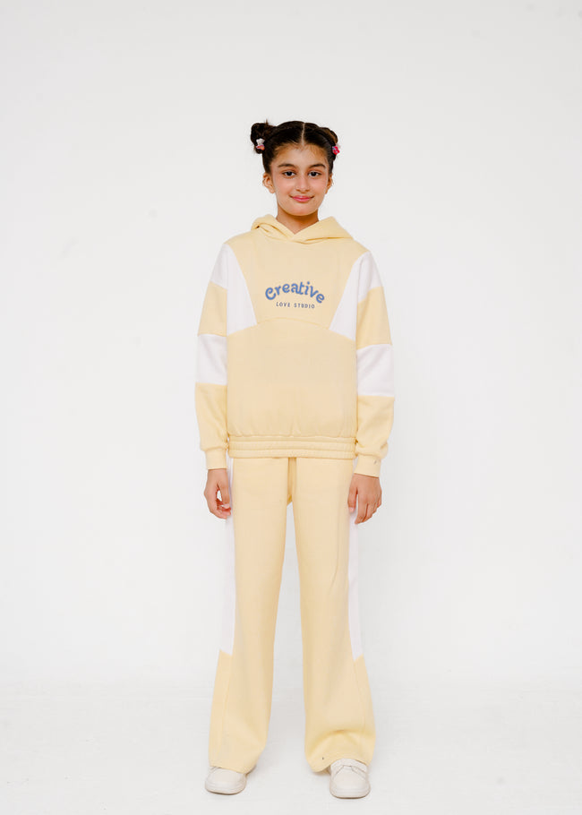 PANNELLED PRINTED HOODIE SUIT Hover Image
