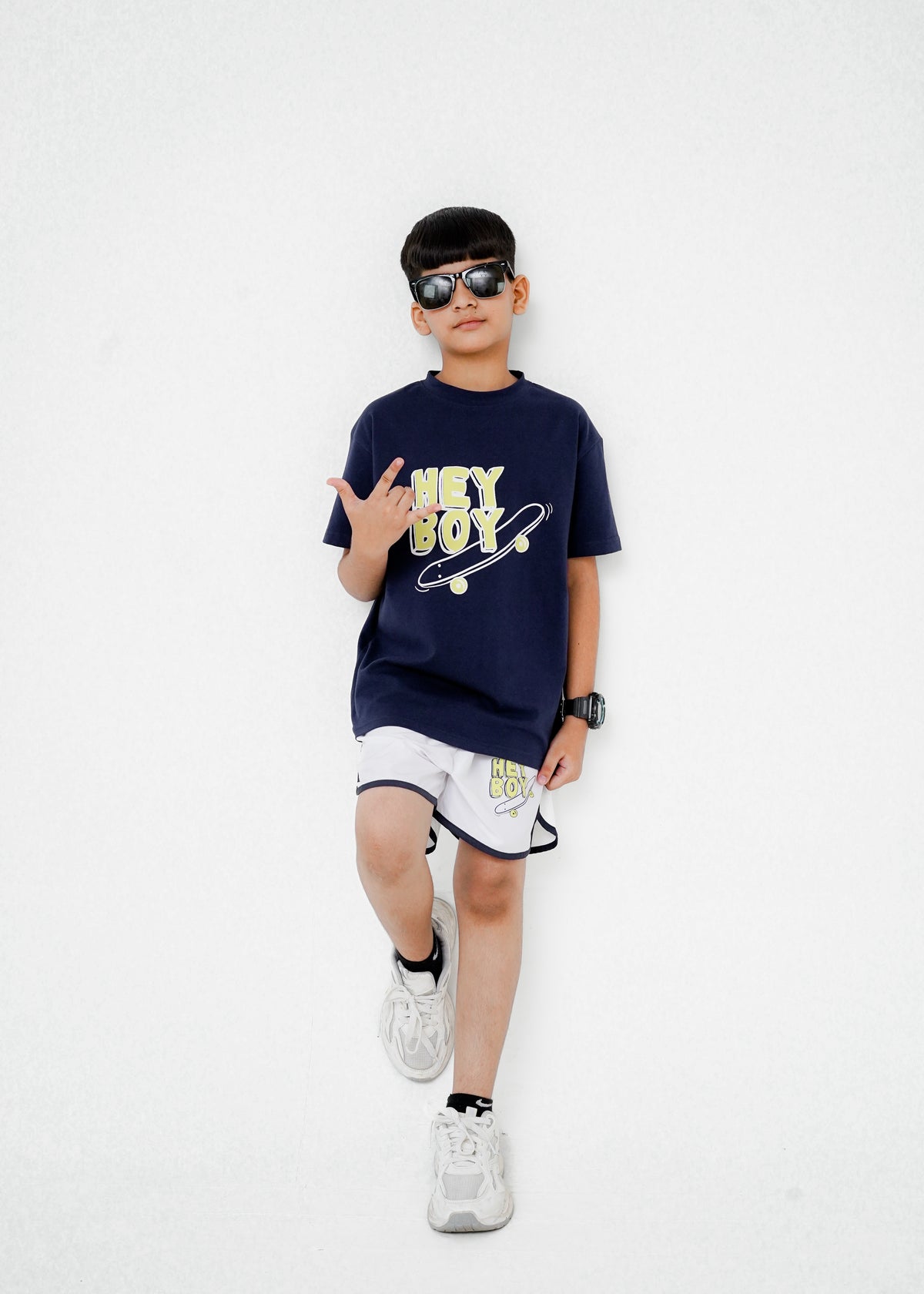 PRINTED TEE AND SHORT SET