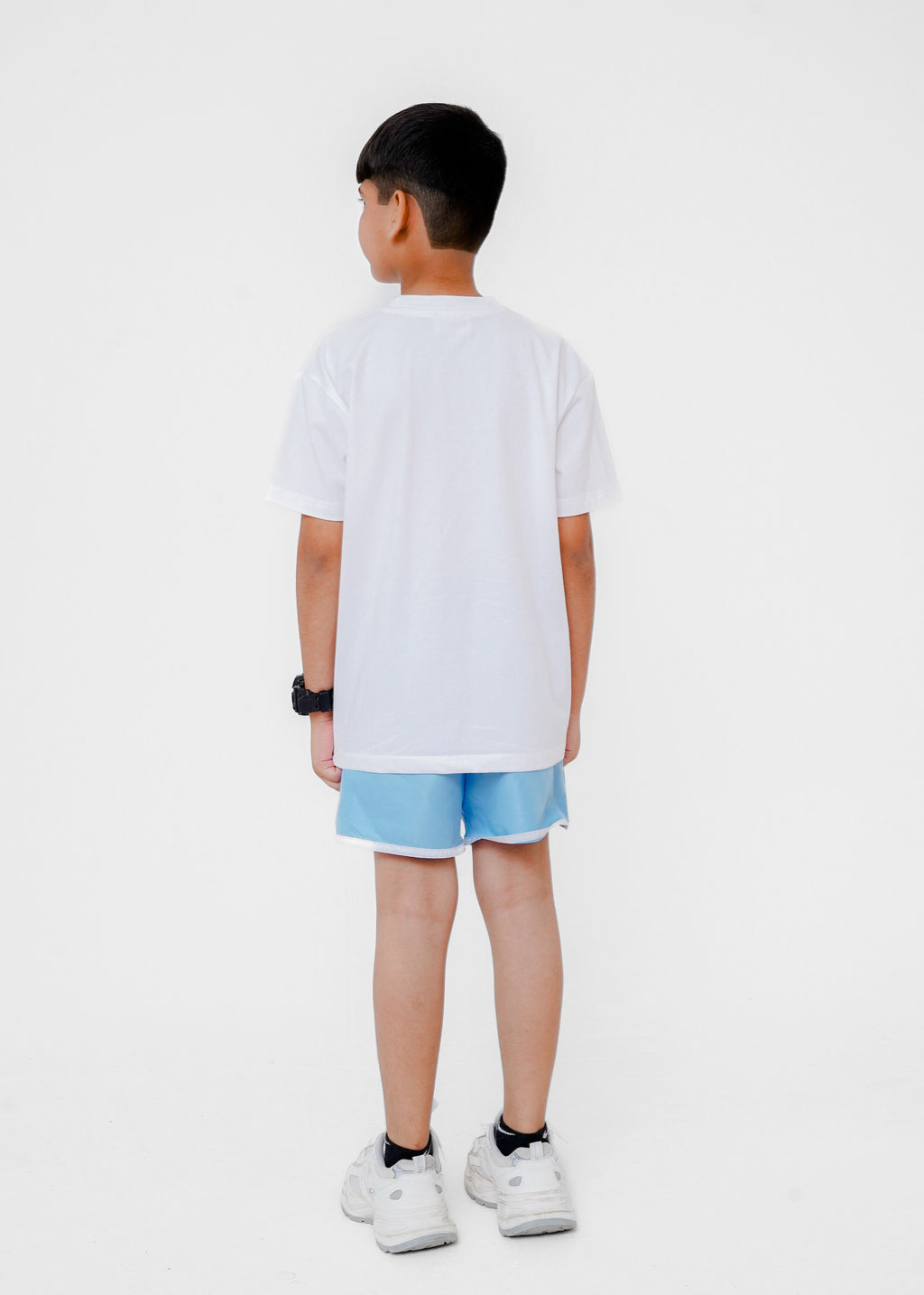CONTRAST PRINTED TEE AND SHORTS