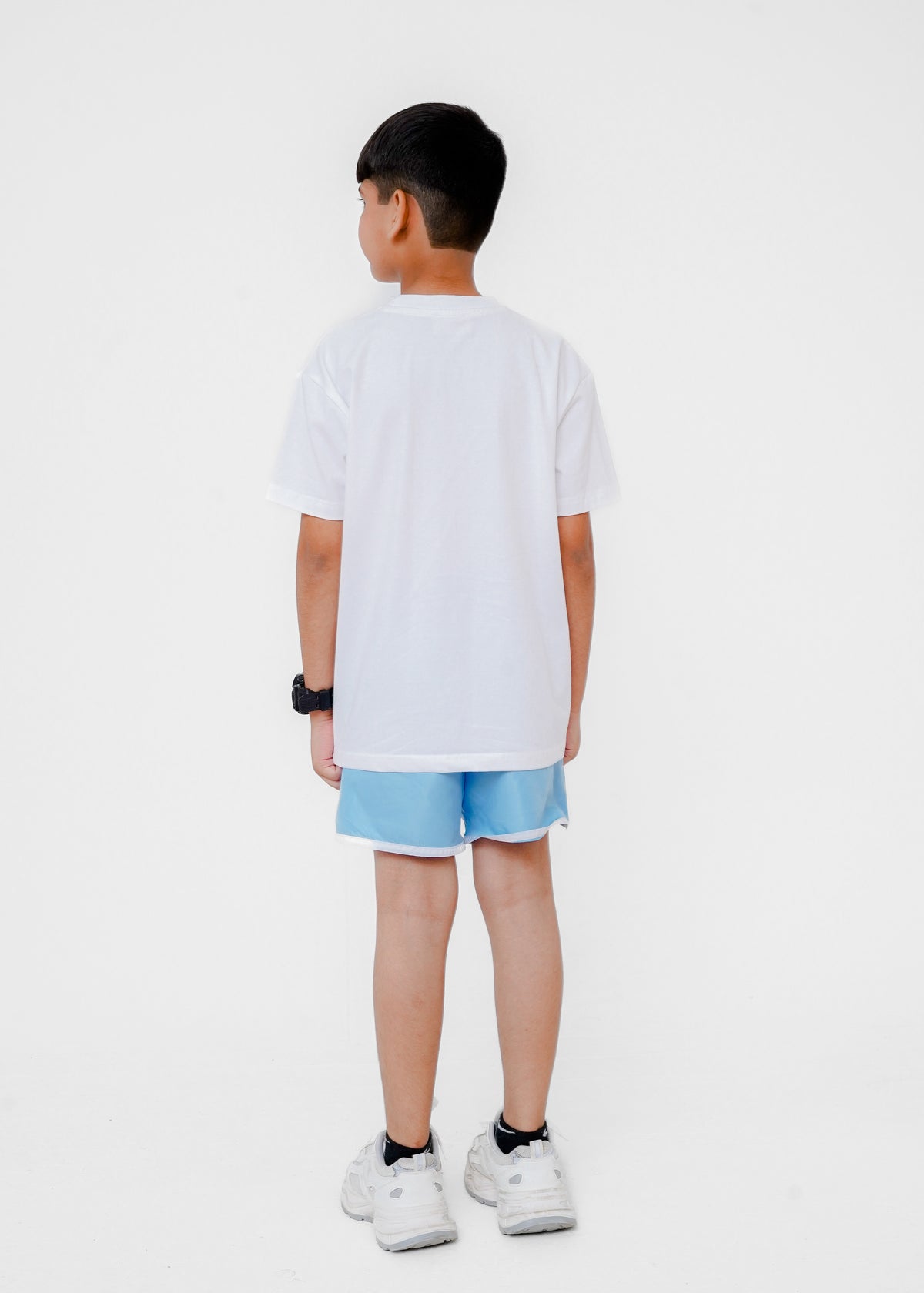 CONTRAST PRINTED TEE AND SHORTS