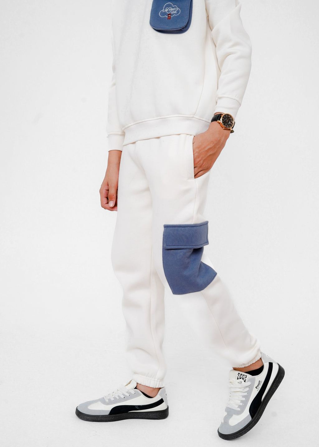 BASIC CONTRAST POCKETS SUIT
