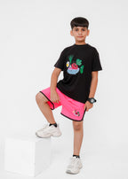 CONTRAST PRINTED TEE AND TROUSER