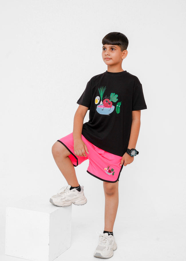 CONTRAST PRINTED TEE AND TROUSER Main Image