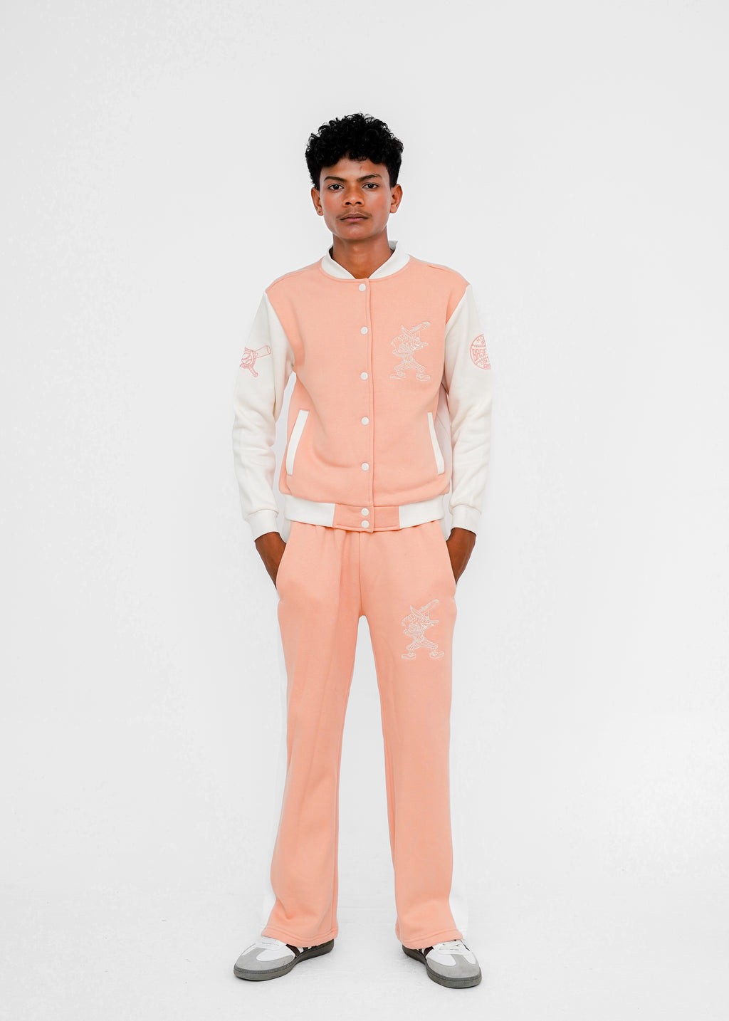 EMB SWEAT JACKET SUIT