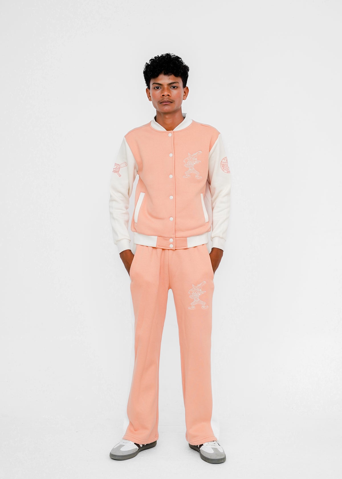 EMB SWEAT JACKET SUIT