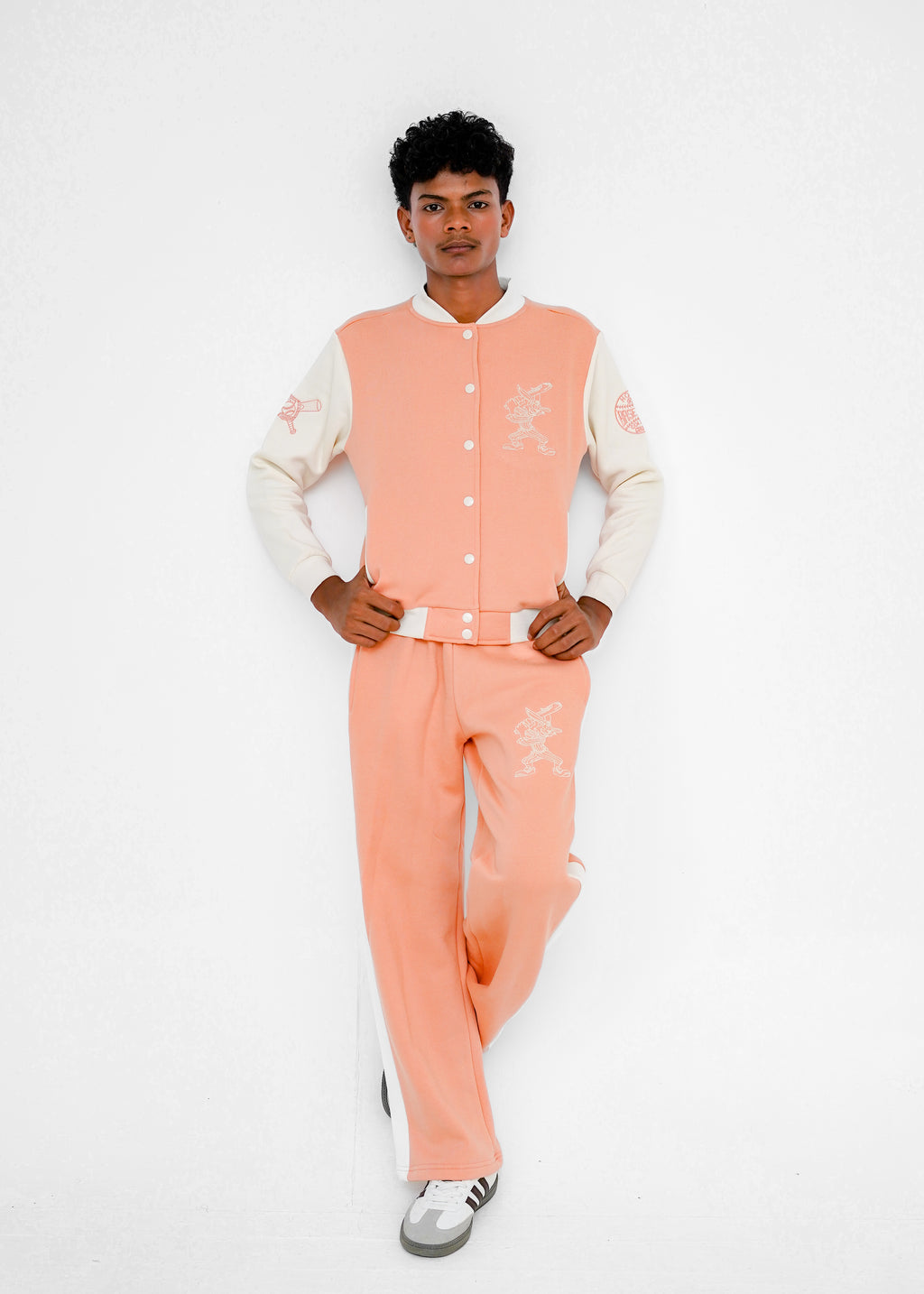 EMB SWEAT JACKET SUIT