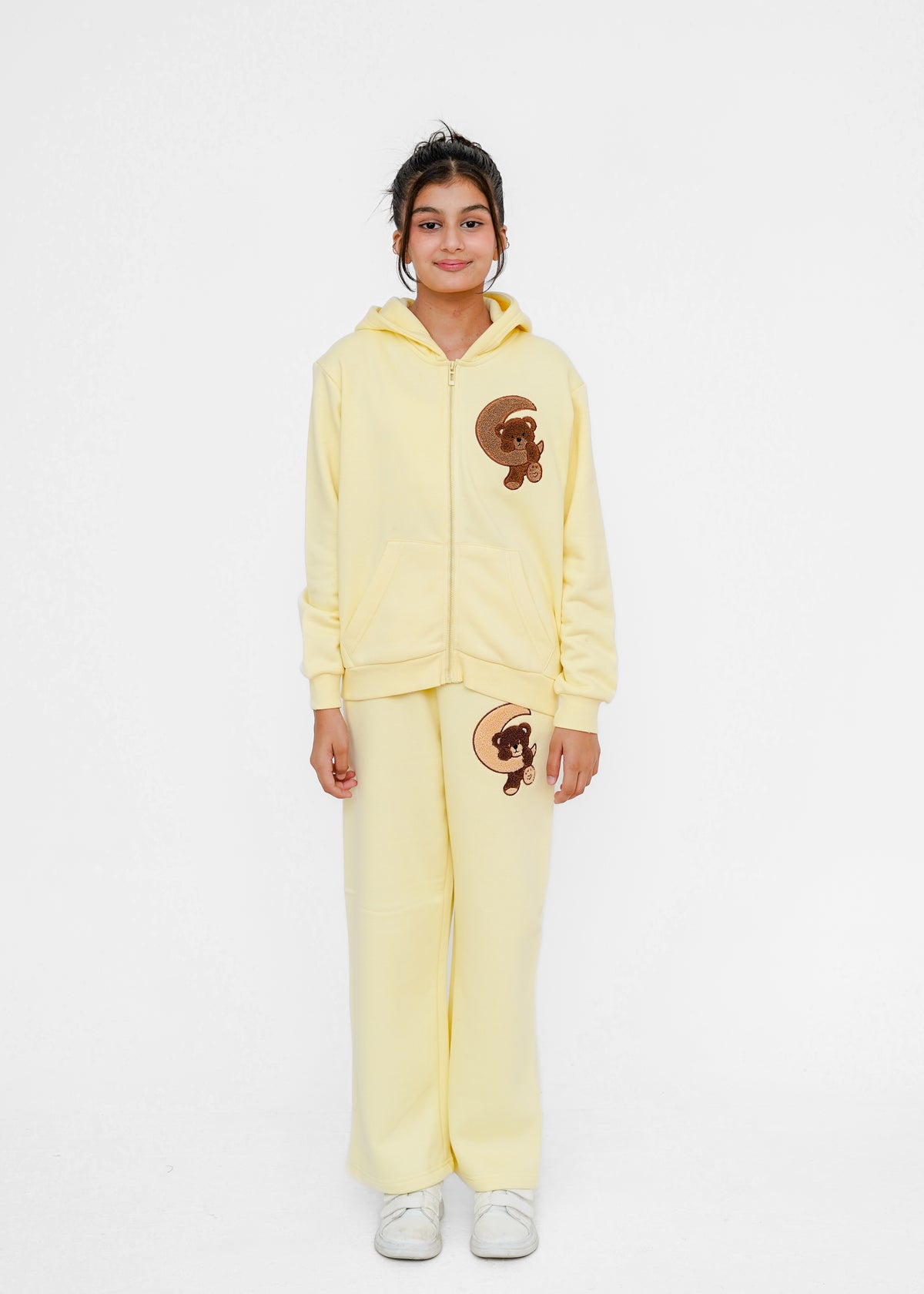 CHENILLE EMB HOODIE SUIT
