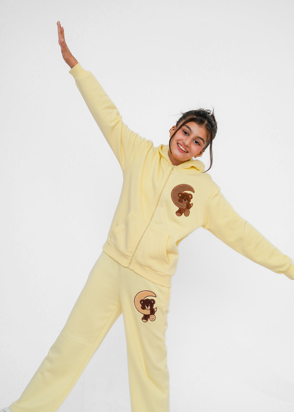 CHENILLE EMB HOODIE SUIT