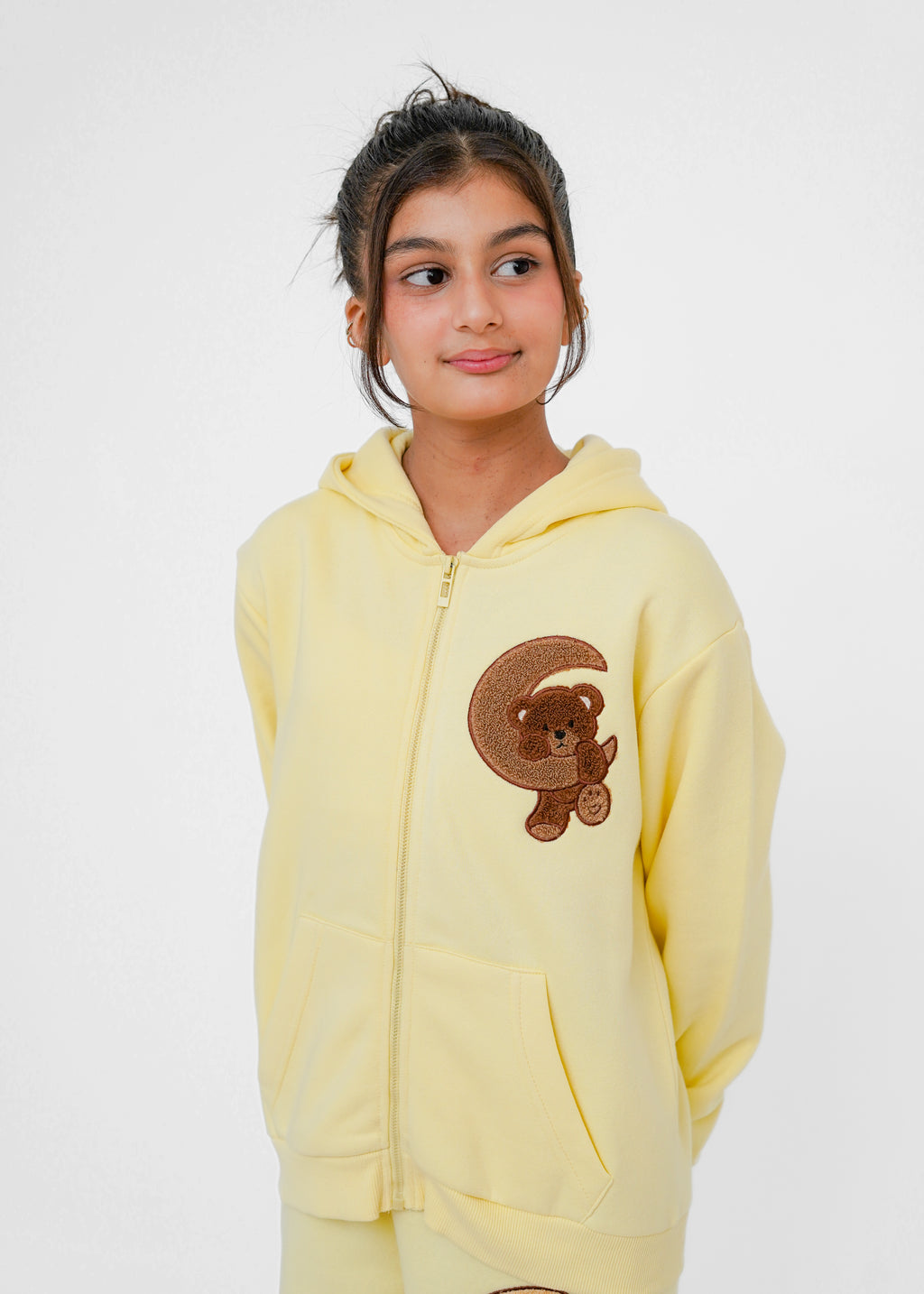 CHENILLE EMB HOODIE SUIT