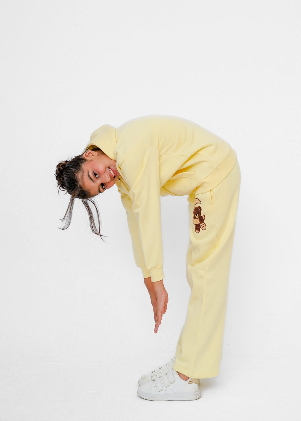 CHENILLE EMB HOODIE SUIT