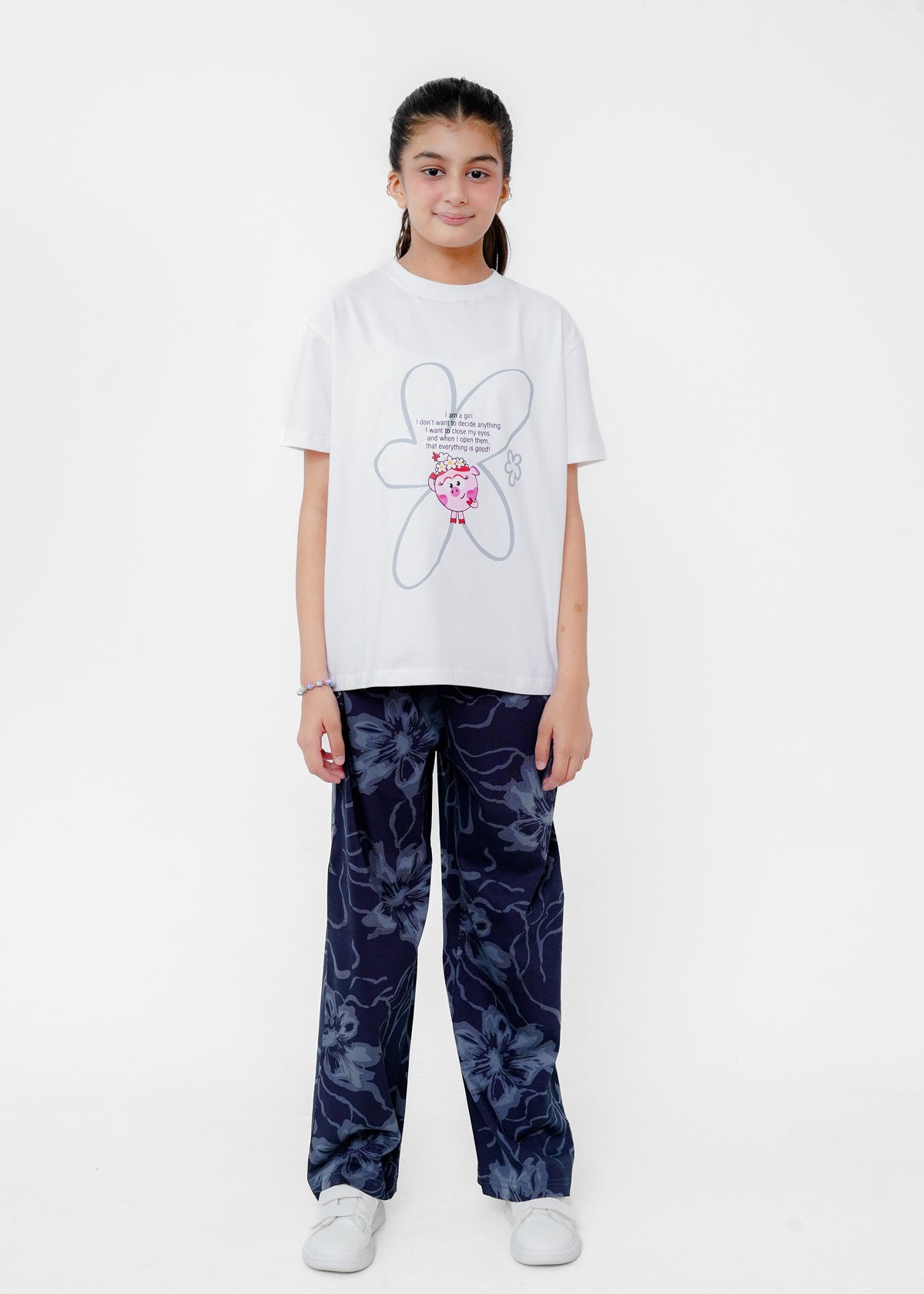 PRINTED TEE AND TROUSER