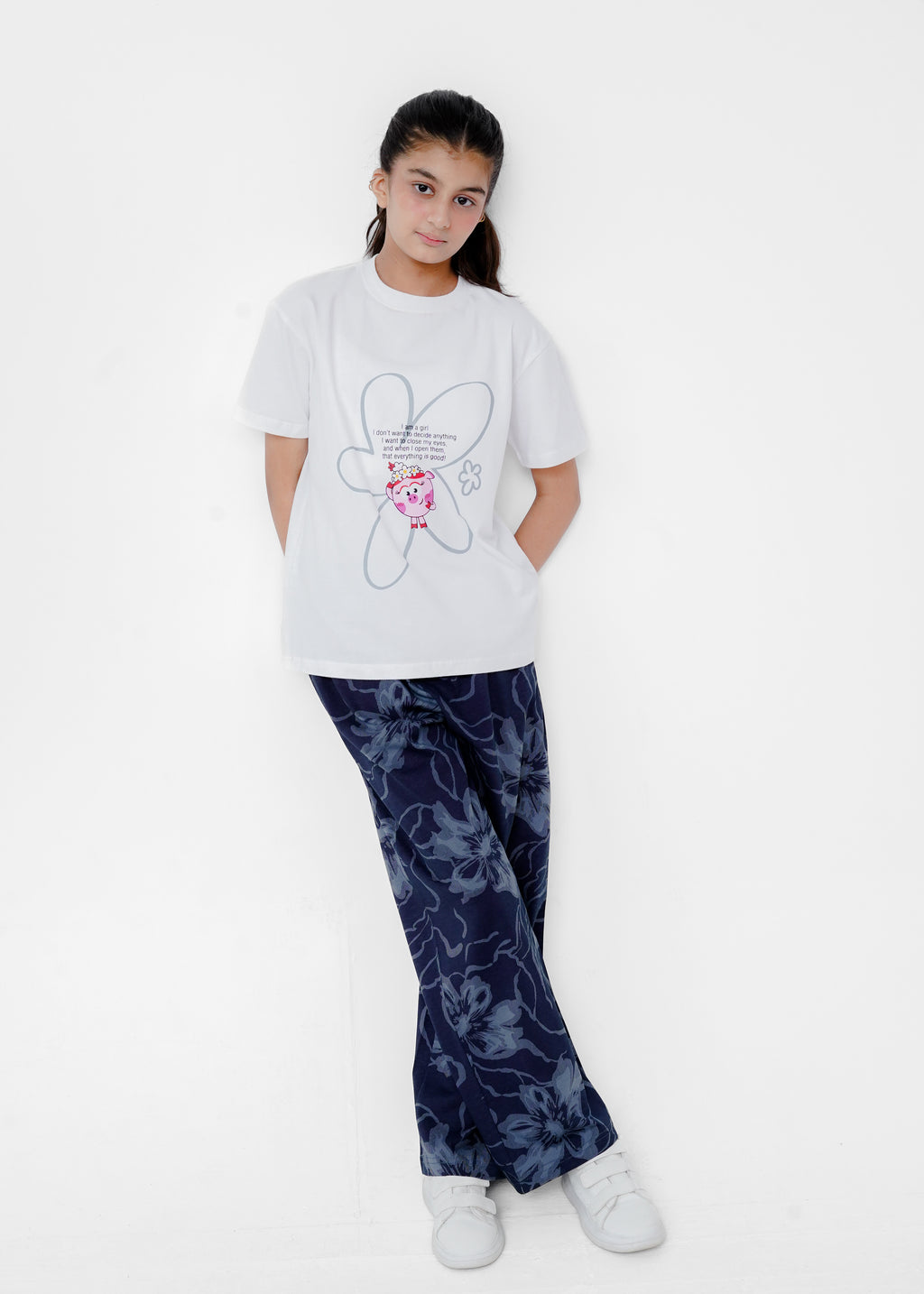 PRINTED TEE AND TROUSER