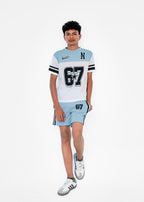 PRINTED SPORTS TEE AND SHORTS