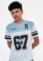 PRINTED SPORTS TEE AND SHORTS